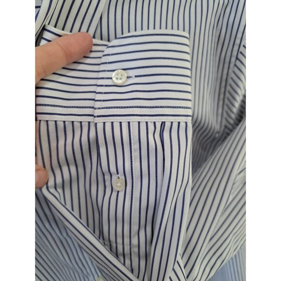 Lauren Ralph Lauren Womens Non-Iron Striped Button-Down Shirt 1X Cotton - Picture 6 of 12